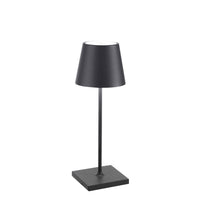 Lampada a led da tavolo Poldina Pro Mini Grigio Scuro ricaricabile e dimmerabile con batteria fino a 12 ore