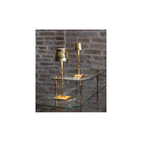 Lampada a led da tavolo Poldina Pro Nera Foglia Oro Craquelè ricaricabile e dimmerabile con batteria fino a 12 ore