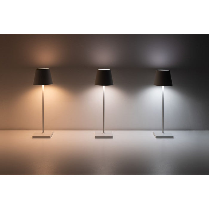Zafferano - Lampada a led da tavolo Poldina Pro Ocra ricaricabile e dimmerabile - 2.2W 2200-2700-3000K
