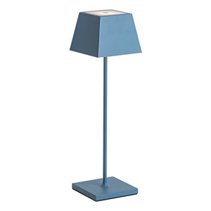 Lampada a led da tavolo Siesta blu portatile e ricaricabile IP54