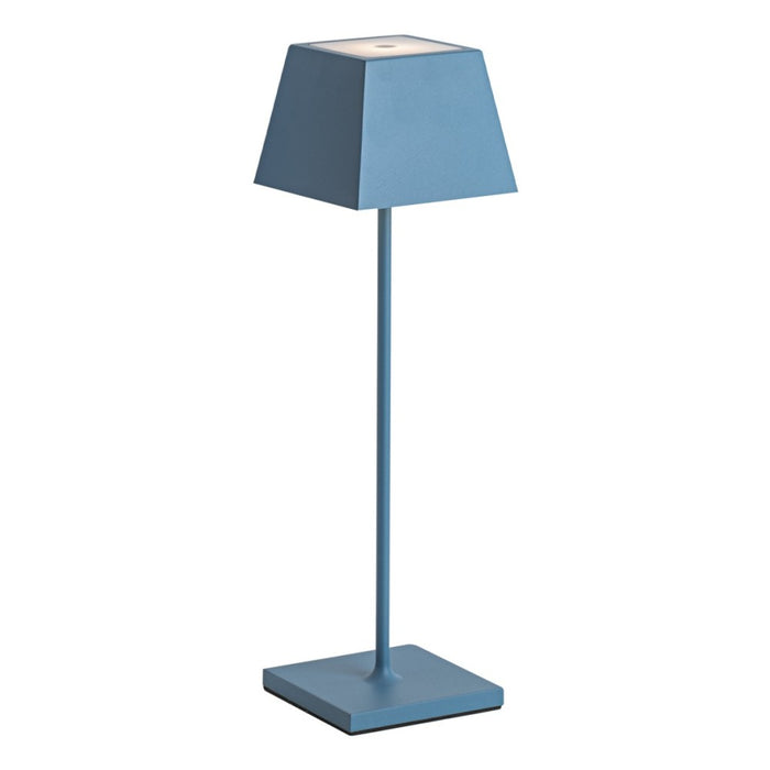 Lampada a led da tavolo Siesta blu portatile e ricaricabile IP54