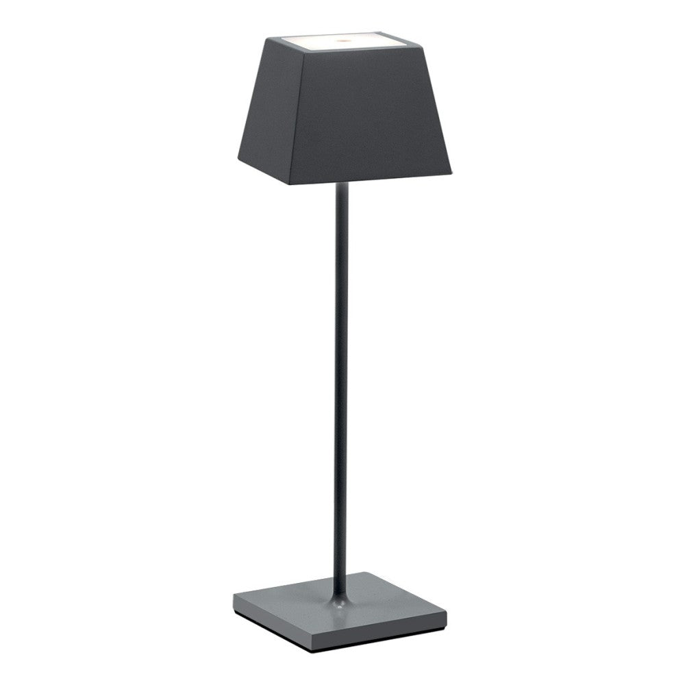 Lampada a led da tavolo Siesta grigio portatile e ricaricabile IP54