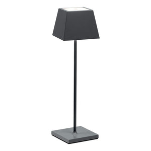 Lampada a led da tavolo Siesta grigio portatile e ricaricabile IP54