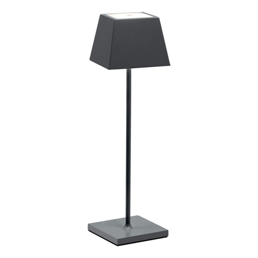 Lampada a led da tavolo Siesta grigio portatile e ricaricabile IP54