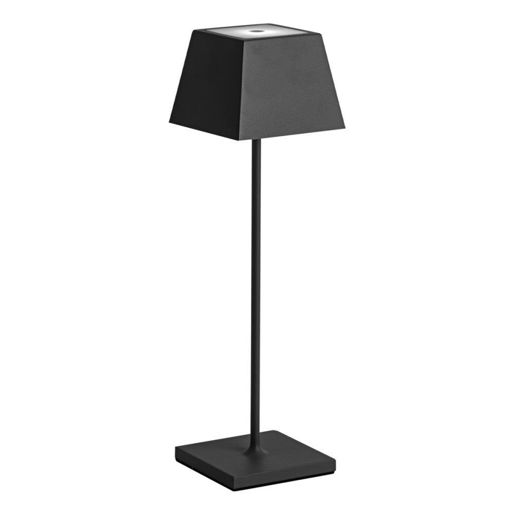 Lampada a led da tavolo Siesta nero portatile e ricaricabile IP54