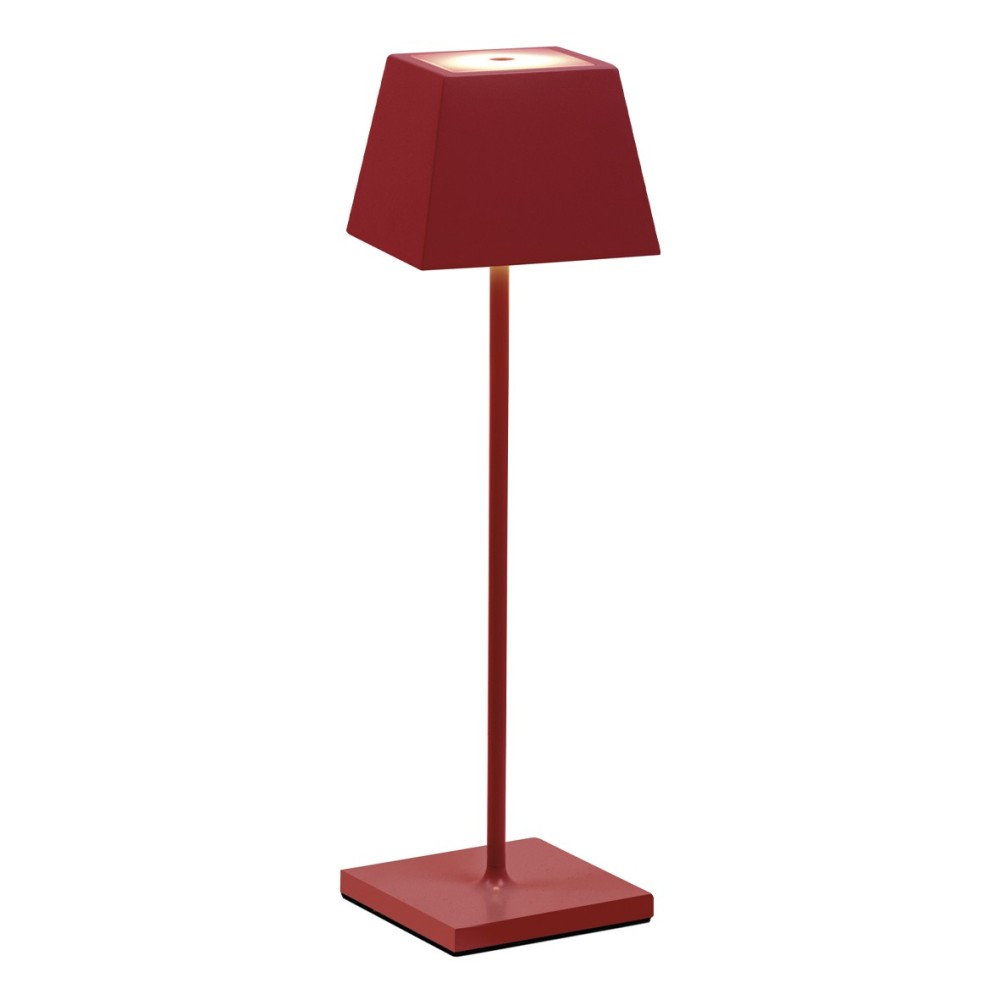 Lampada a led da tavolo Siesta rossa portatile e ricaricabile IP54