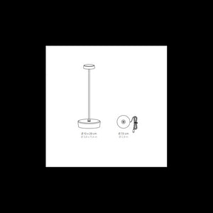 Zafferano Lampada a led da tavolo Swap Pro Bianco ricaricabile e dimmerabile 2200-2700-3000K - 9h massima potenza