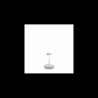 Zafferano Lampada a led da tavolo Swap mini pro Bianco ricaricabile e dimmerabile - 2200-2700-3000K 2W Alluminio IP65