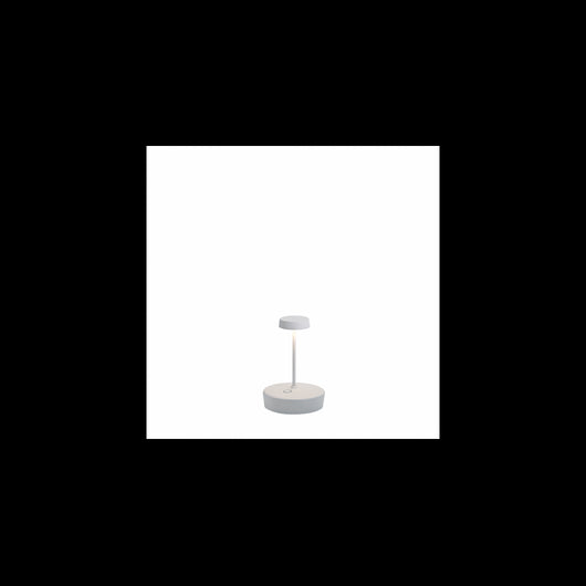 Zafferano Lampada a led da tavolo Swap mini pro Bianco ricaricabile e dimmerabile - 2200-2700-3000K 2W Alluminio IP65
