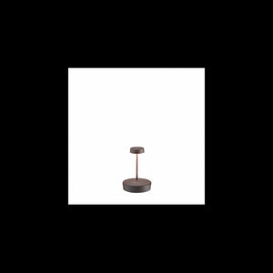 Zafferano Lampada a led da tavolo Swap mini pro Corten ricaricabile e dimmerabile - 2200-2700-3000K 2W Alluminio IP65