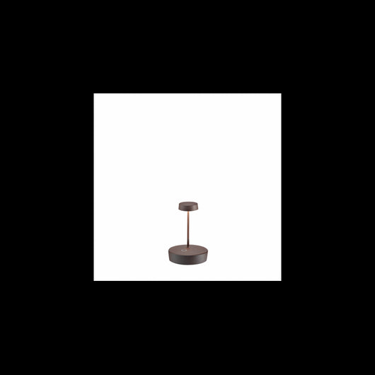 Zafferano Lampada a led da tavolo Swap mini pro Corten ricaricabile e dimmerabile - 2200-2700-3000K 2W Alluminio IP65