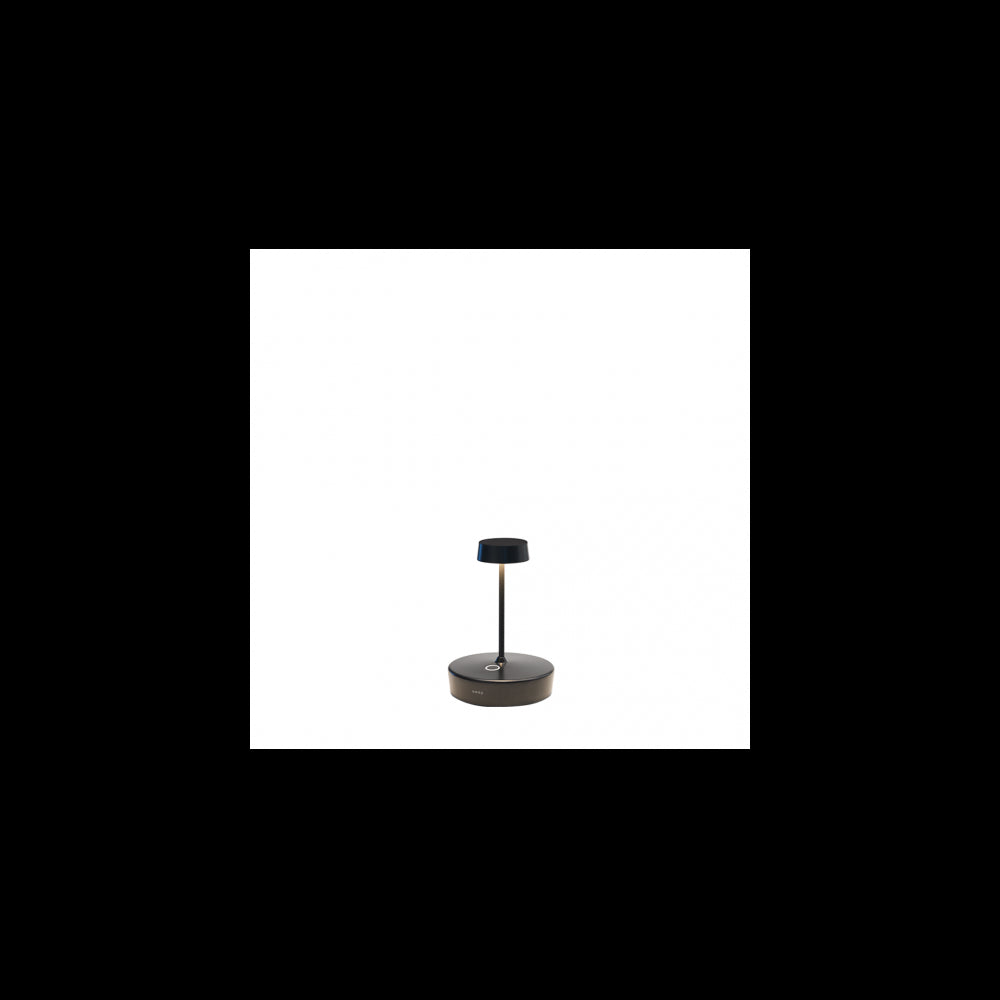 Lampada a led da tavolo Swap mini pro Nero ricaricabile e dimmerabile