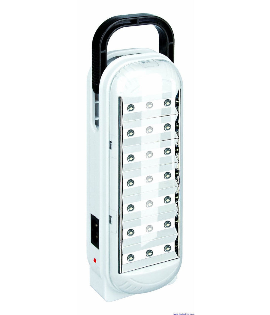 Lampada A Led Di Emergenza Portatile Ricaricabile Luce Bianca Fredda Con Manico         