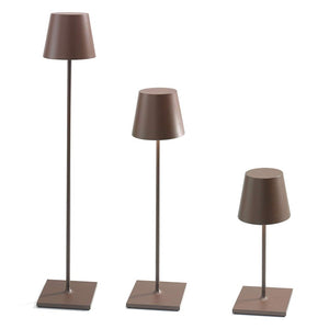 Lampada a led Poldina Pro XXL Corten ricaricabile e dimmerabile 150cm con batteria fino a 12 ore