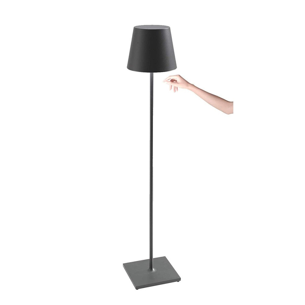 Lampada a led Poldina Pro XXL Grigio Scuro ricaricabile e dimmerabile 150cm con batteria fino a 12 ore