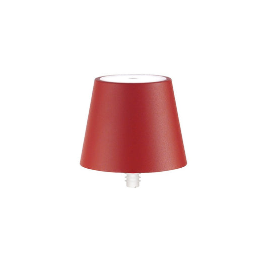 Lampada a led Poldina STOPPER di Zafferano ricaricabile e portatile colore Rosso con batteria fino a 12 ore