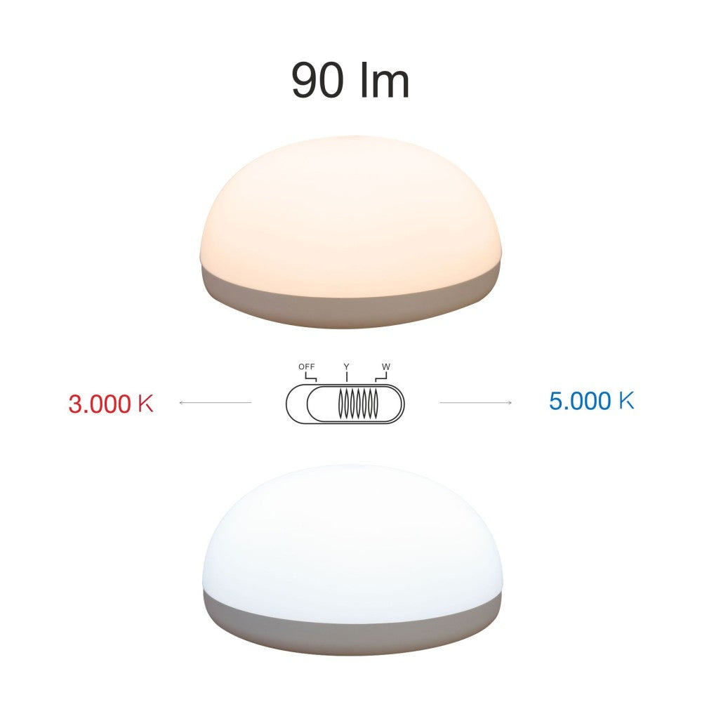 Lampada a led portatile e regolabile a batteria da 1w, Trion. Batteria li-ion. Luce 3000K o 5000K.