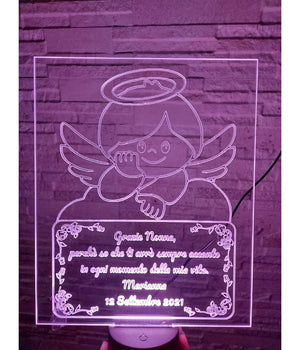 Lampada A Led Rgb Acrilico Personalizzata Effetto 3d Telecomando Decorativa Casa         