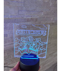 Lampada A Led Rgb Acrilico Personalizzata Effetto 3d Telecomando Decorativa Casa         