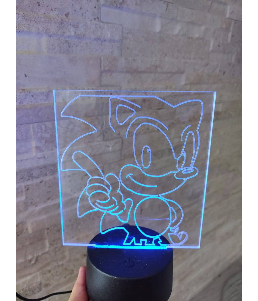 Lampada A Led Rgb Acrilico Personalizzata Effetto 3d Telecomando Decorativa Casa         