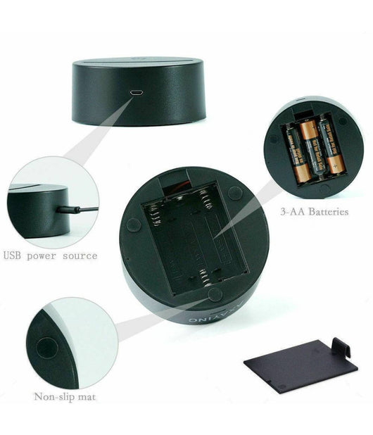 Lampada A Led Rgb Acrilico Personalizzata Effetto 3d Telecomando Decorativa Casa     -altezza (h) Max 30 Cm   -