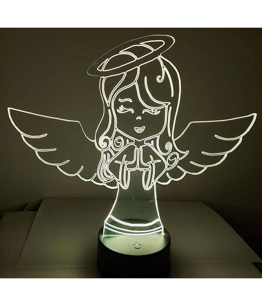 Lampada A Led Rgb Acrilico Personalizzata Effetto 3d Telecomando Decorativa Casa         