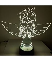 Lampada A Led Rgb Acrilico Personalizzata Effetto 3d Telecomando Decorativa Casa         