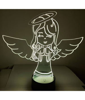 Lampada A Led Rgb Acrilico Personalizzata Effetto 3d Telecomando Decorativa Casa         