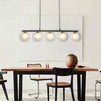 LÚZETE - LAMPADA A SOFFITTO 4 LUCI IN FERRO NERO CON TULIPANO BIANCO NICOLETTA