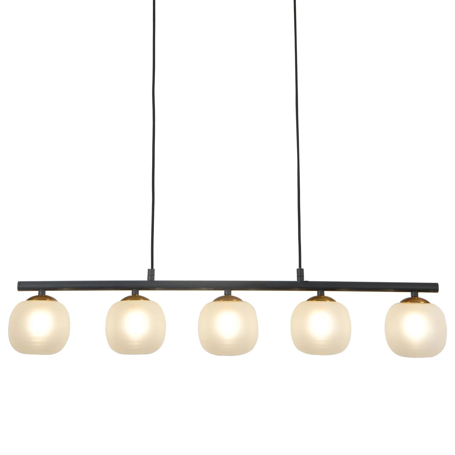 LÚZETE - LAMPADA A SOFFITTO 4 LUCI IN FERRO NERO CON TULIPANO BIANCO NICOLETTA
