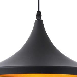 LÚZETE - LAMPADA A SOFFITTO ACCIAIO NERO Ø 36 CM ODELL