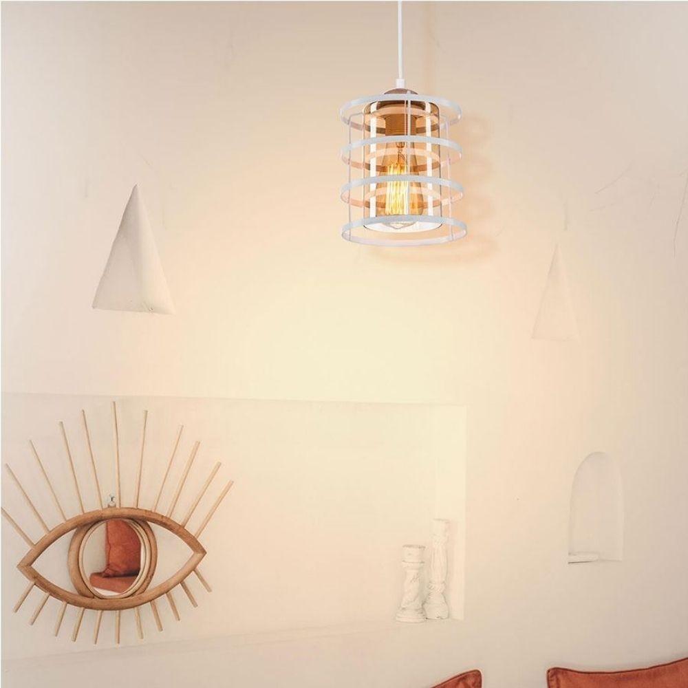 Lampada a sospensione metallo Mira ASZ1261 colore bianco