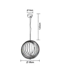 Lampada A Sospensione 3d Geometrico Cerchio E27 Lampada Regolabile Pendente Lp-85b         