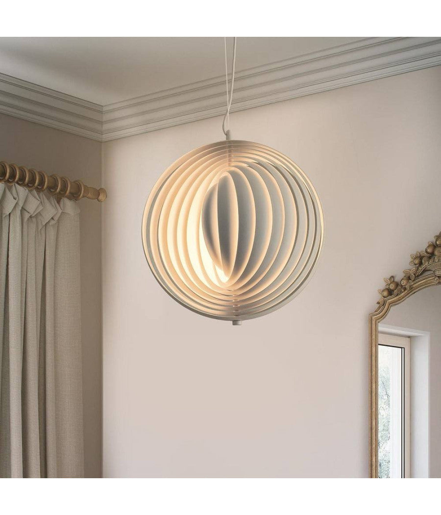 Lampada A Sospensione 3d Geometrico Cerchio E27 Lampada Regolabile Pendente Lp-85b         