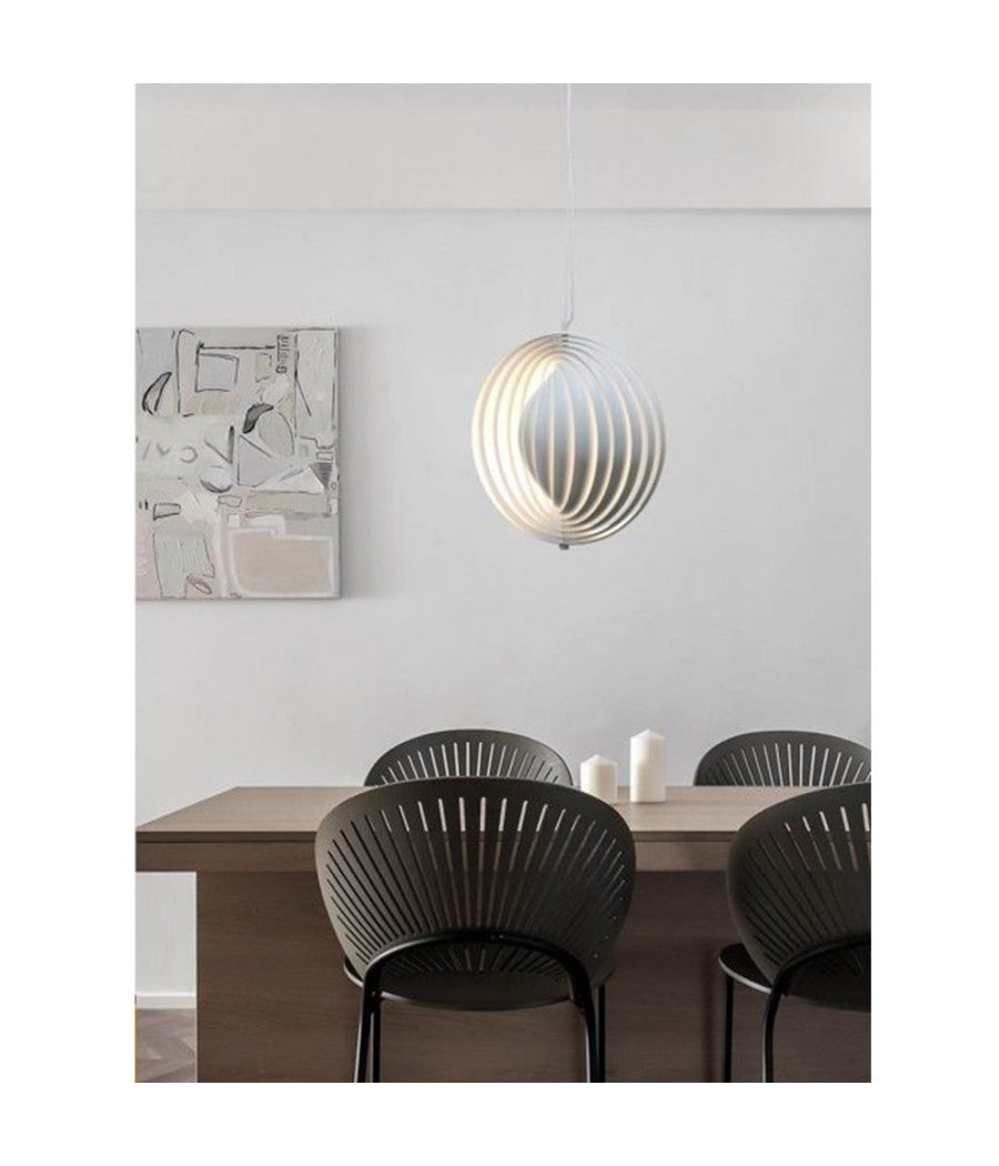 Lampada A Sospensione 3d Geometrico Cerchio E27 Lampada Regolabile Pendente Lp-85b         