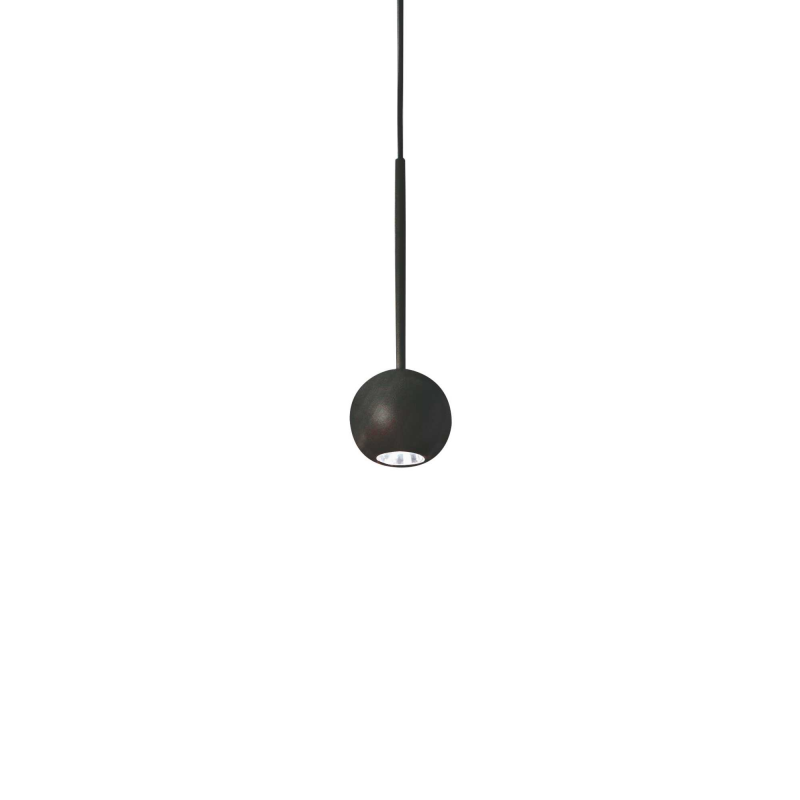 Lampada A Sospensione Archimede Sp Sfera Nero Ideal-Lux