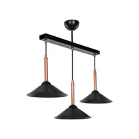 Lampada a sospensione con paralumi metallo Mandarin MDL4221 colore nero