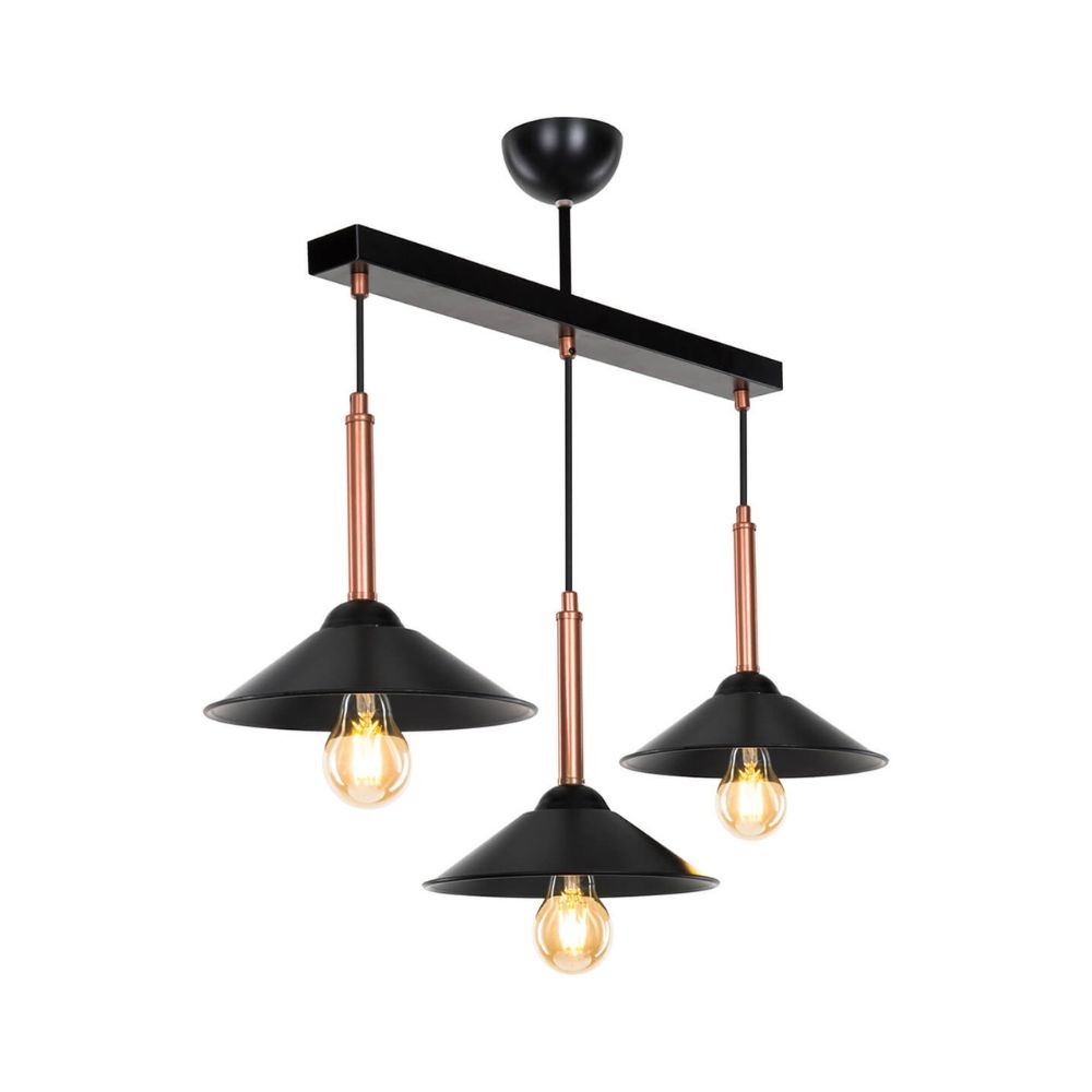 Lampada a sospensione con paralumi metallo Mandarin MDL4221 colore nero