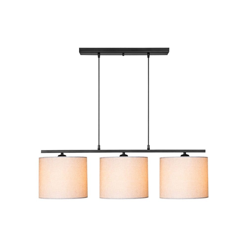 Lampada a sospensione con paralumi tessuto Medusa ASZ1532 colore beige