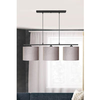 Lampada a sospensione con paralumi tessuto Medusa ASZ1532 colore beige