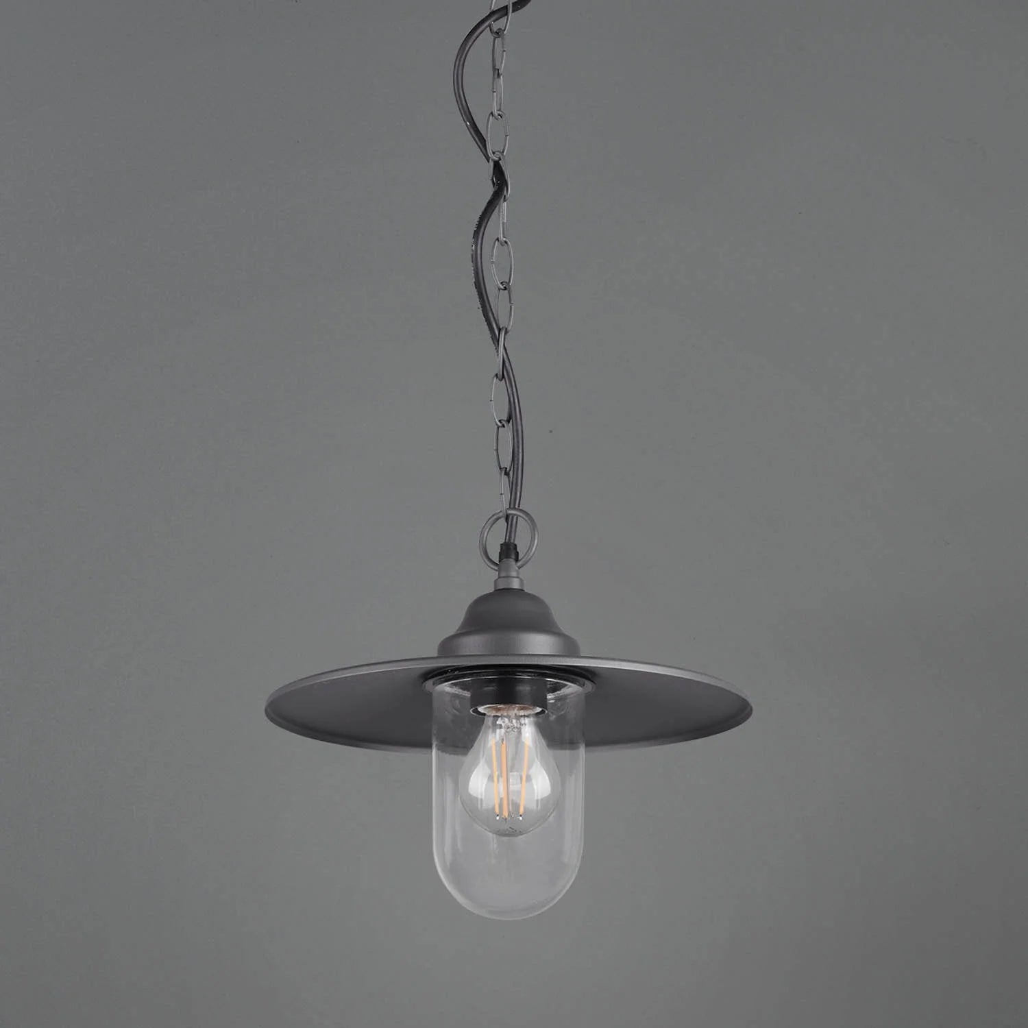 LÚZETE - LAMPADA A SOSPENSIONE DA ESTERNO E27 IP44 ANTRACITE TULSI