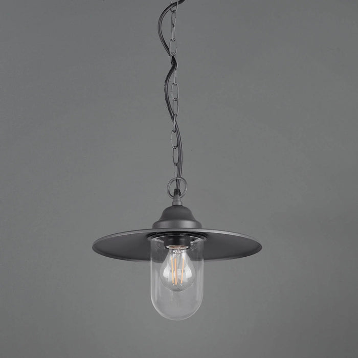 LÚZETE - LAMPADA A SOSPENSIONE DA ESTERNO E27 IP44 ANTRACITE TULSI