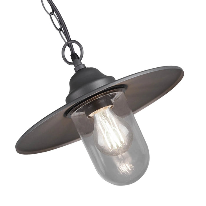 LÚZETE - LAMPADA A SOSPENSIONE DA ESTERNO E27 IP44 ANTRACITE TULSI