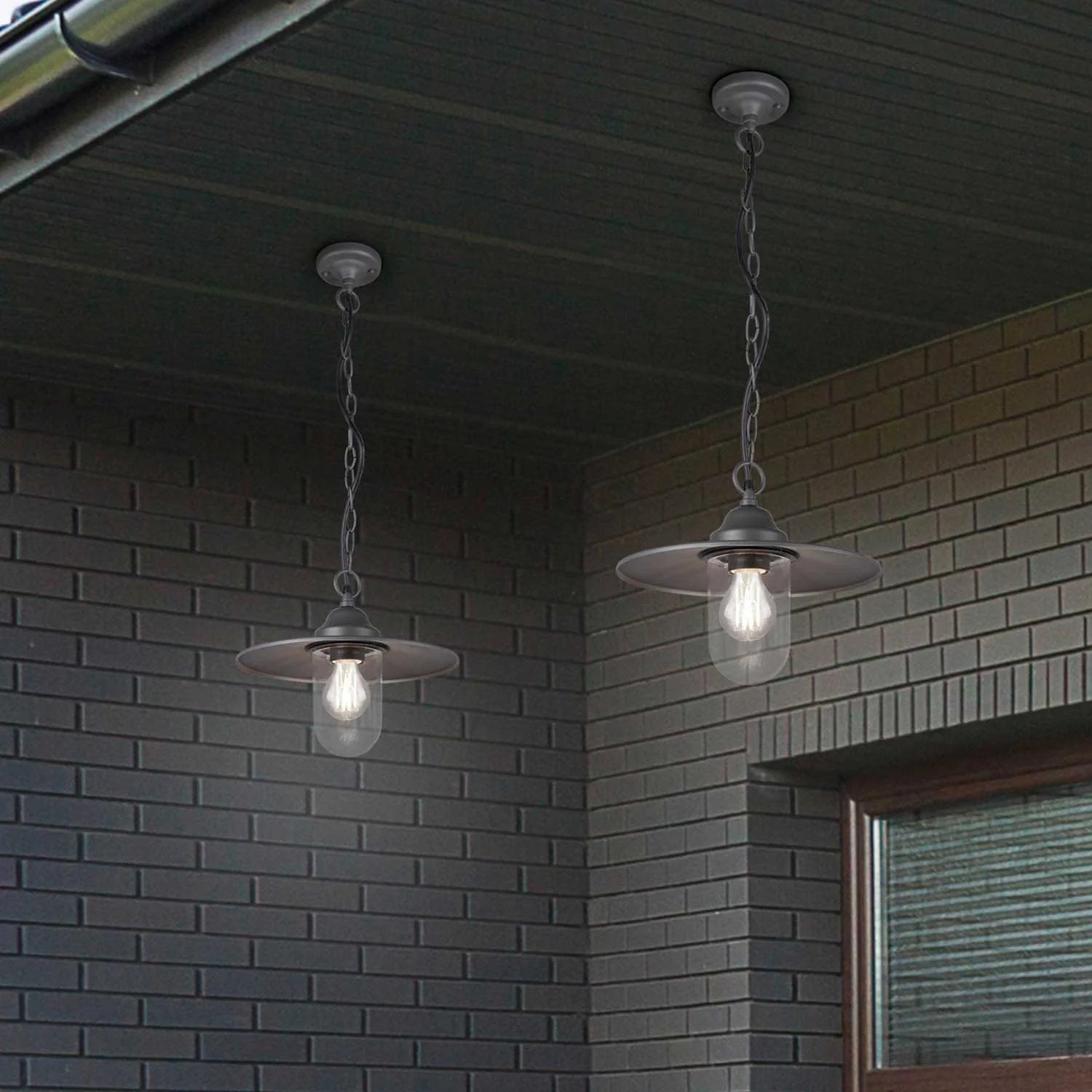 LÚZETE - LAMPADA A SOSPENSIONE DA ESTERNO E27 IP44 ANTRACITE TULSI