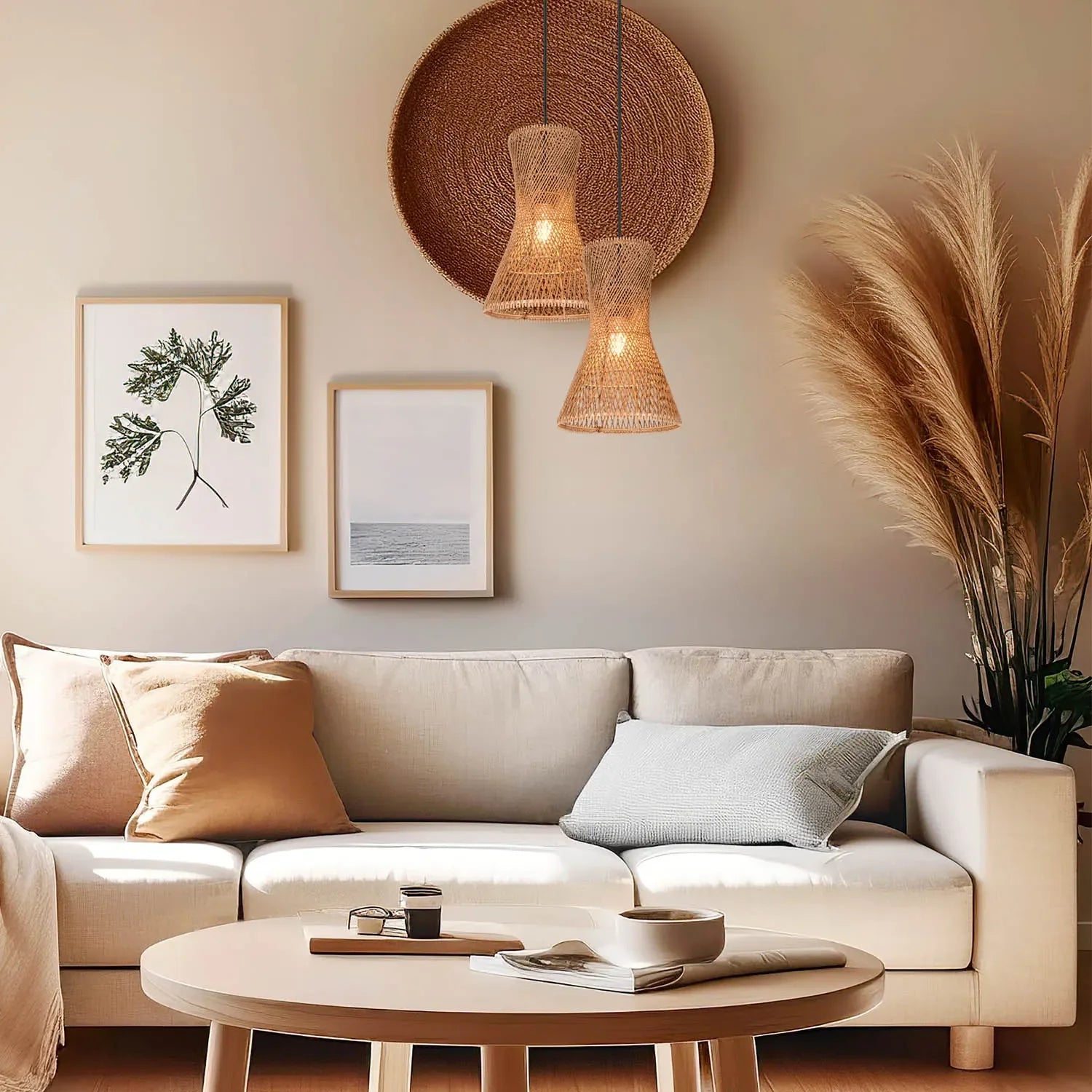 LÚZETE - LAMPADA A SOSPENSIONE E27 PAPIERGARN MARRONE NAHELE