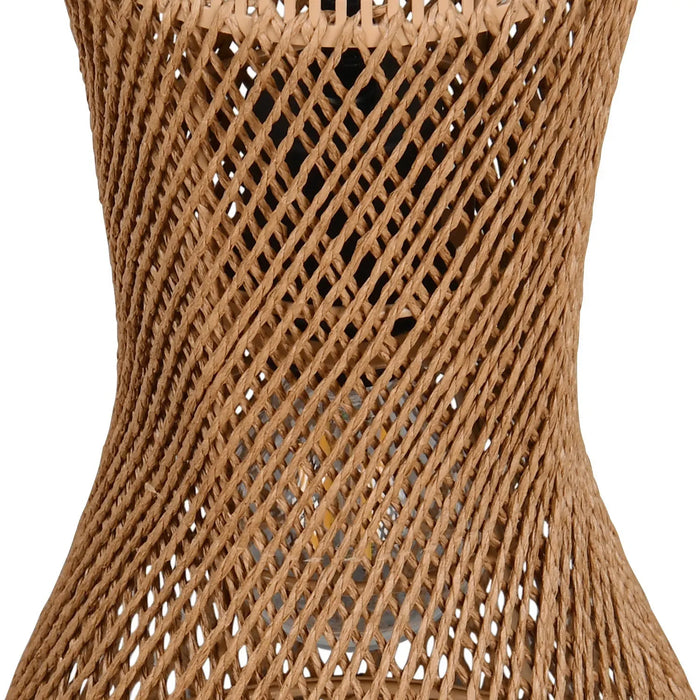 LÚZETE - LAMPADA A SOSPENSIONE E27 PAPIERGARN MARRONE NAHELE