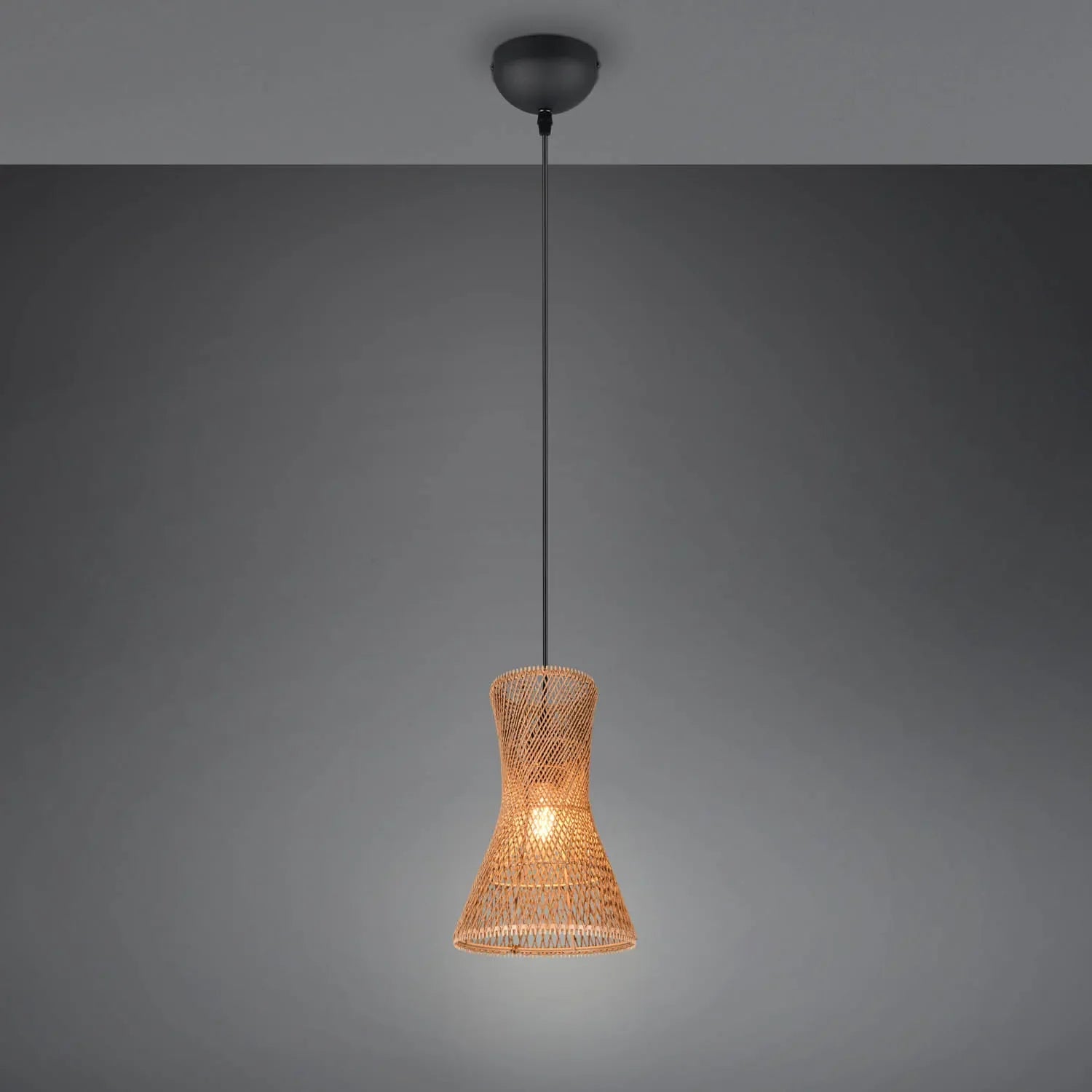 LÚZETE - LAMPADA A SOSPENSIONE E27 PAPIERGARN MARRONE NAHELE