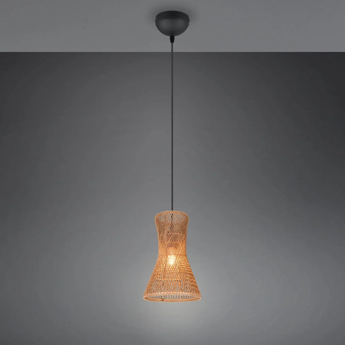 LÚZETE - LAMPADA A SOSPENSIONE E27 PAPIERGARN MARRONE NAHELE