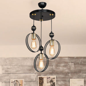 Lampada a sospensione Esin con tre portalampade a cerchio MDL4423