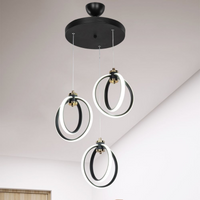Lampada a sospensione Felicia tre punti luce cerchi LED ASZ1593